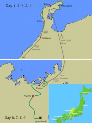 noto bike tour map