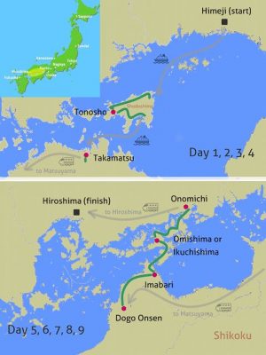 setouchi cycling tour map